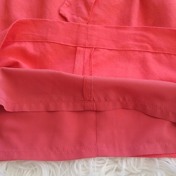 Banana Republic Coral Linen Blend Tie Waist Skirt Size - 4 - Picture 9 of 14
